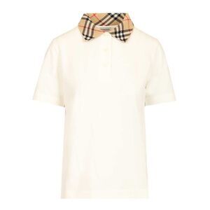 Burberry Women Cotton Polo Shirt With Checked Collar